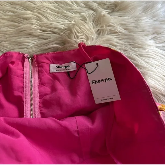 SHOWPO Brailey Mini Dress In Pink Jacquard - Picture 9 of 11